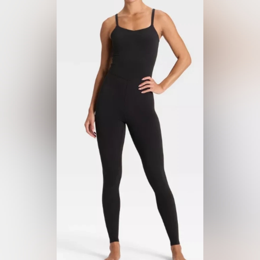 All in Motion Women's Black Leggings Jumpsuit